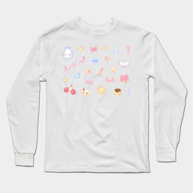 Pastel Set 1 Long Sleeve T-Shirt by Hyanna